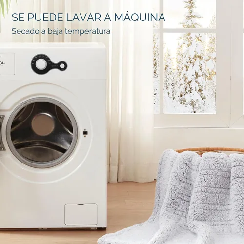 Miniatura 6 de Westinghouse Manta Eléctrica Tamaño Throw, Manta Térmica de Felpa Sherpa Suave con 6 Niveles de Calefacción y 2-10 Horas de Apagado Automático, Gris