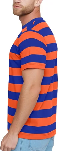 Miniatura 2 de Zengjo - Camiseta de manga corta a rayas para hombre