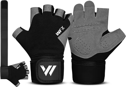 WESTWOOD FOX Guantes de gimnasio para entrenamiento de fitness, antideslizantes, absorben los golpes, guantes de levantamiento de pesas, agarre