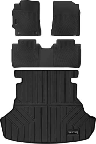 Miniatura 2 de Alfombrillas de suelo y revestimientos de carga para Toyota Camry 2012-2017 (Compatible con híbrido) Protección para todo tipo de clima Goma TPE