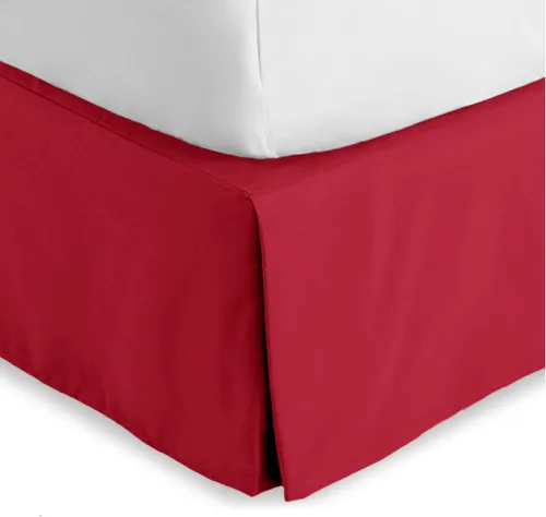 Miniatura 14 de Bare Home Falda de cama California King con caída de 15 pulgadas, diseño fácil de ajustar, para camas California King, con pliegues centrales