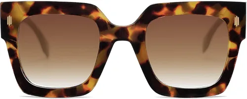 Miniatura 30 de SOJOS Gafas de sol cuadradas vintage de gran tamaño para mujer, estilo retro, de lujo, grandes, UV400 SJ2194