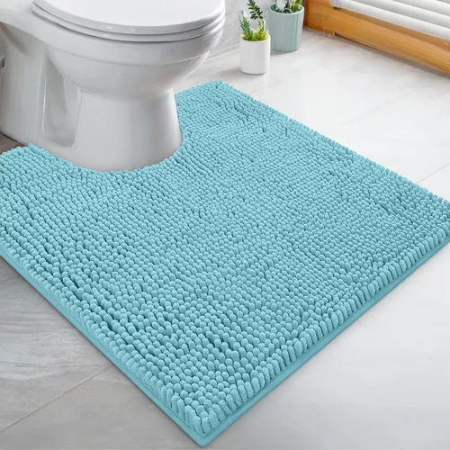 Miniatura 79 de LuxUrux Tapete de microfibra afelpada, de felpilla extrasuave, pelo largo de 1 pulgada, muy absorbente, para baño o ducha, lavar y secar a máquina