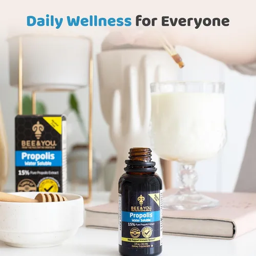 Miniatura 4 de Bee and You Extracto de propóleo puro natural, soluble en agua, propóleos de abeja, alta potencia, suplemento de apoyo inmunológico ultra puro