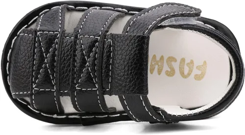 Miniatura 3 de Sandalias chirriantes de verano para niños y niñas, puntera cerrada, antideslizantes, suela de goma premium, zapatos para primeros pasos