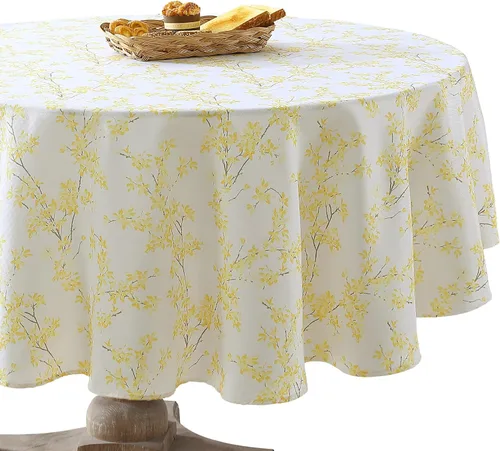 Miniatura 39 de Laura Ashley Mantel decorativo, resistente a las arrugas y a las manchas, repelente al agua a prueba de derrames, tela de poliéster lavable de fácil
