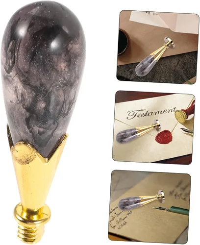 Miniatura 7 de VILLCASE Mango de aleación de resina para sellos de cera, accesorio de sello de sellado, agarre cómodo, construcción duradera