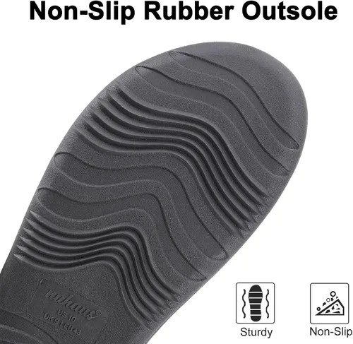 Miniatura 5 de Pantuflas para hombre de espuma viscoelástica para exteriores, zapatos de casa para interiores