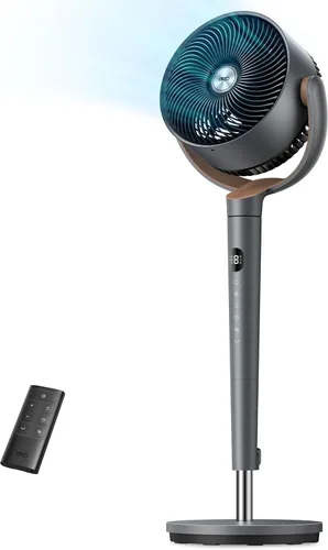 Miniatura 12 de Dreo Ventilador para dormitorio, ventilador de pie oscilante de 120°, ventilador de pedestal silencioso con motor DC, 9 velocidades, 4 modos, 20dB
