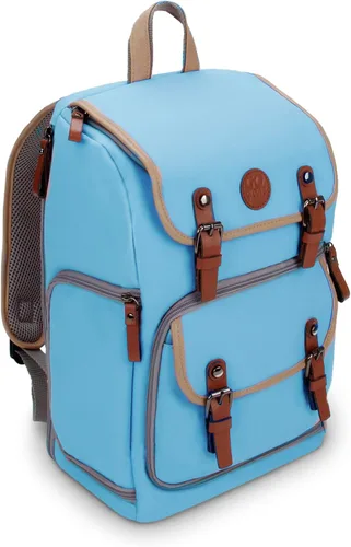 Miniatura 10 de GOgroove - Funda para cámara DSLR de tamaño completo y portátil, con espacio para portátil de 15.6" y almacenamiento de accesorios, soporte