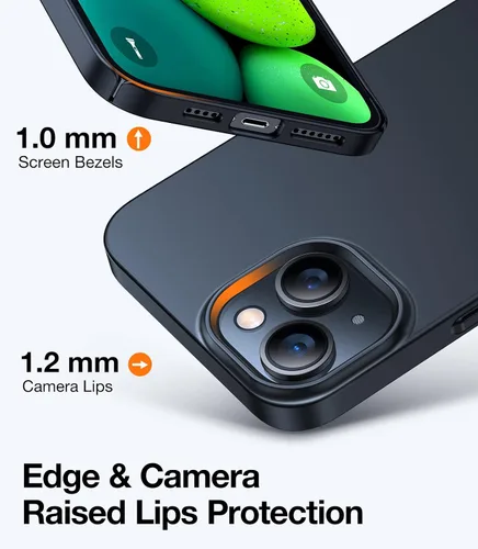 Miniatura 9 de TORRAS Funda Magnética de Ajuste Delgado para iPhone 13/iPhone 14, [Ultra Delgada][Compatible con MagSafe][Tacto de Terciopelo], Funda para iPhone
