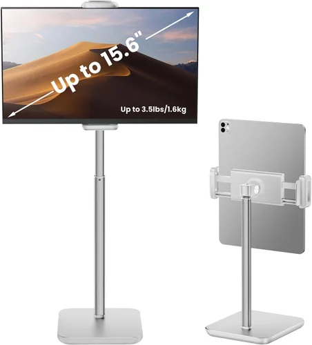 Miniatura 9 de tounee Soporte para tableta de altura ajustable, soporte máximo de 3.5 libras, hasta 18 pulgadas de alto, soporte para monitores portátiles delgado