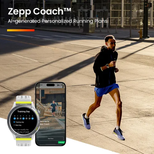 Miniatura 5 de Amazfit Cheetah Smart Watch 47mm, GPS de doble banda, monitor de sueño, reloj deportivo con entrenador de carrera AI, Amazon Alexa integrado