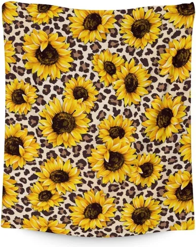 Miniatura 11 de Regalos de girasoles: mantas pequeñas con temática de girasol de 40 x 30 pulgadas, regalos para niños y niñas, manta estética amarilla, suave