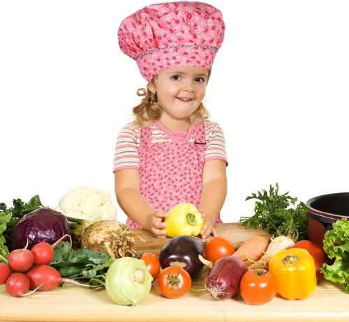 Miniatura 7 de Juego de delantal y gorro de chef para niños, delantales ajustables de algodón para niños con 2 bolsillos, lindos delantales de cocina para niñas
