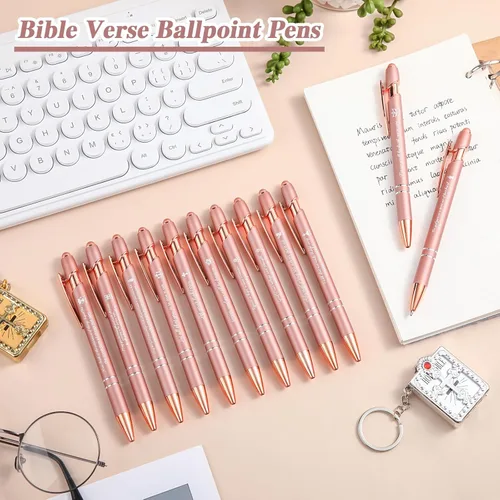 Miniatura 6 de Chuangdi 48 bolígrafos con versículo bíblico, bolígrafos cristianos, con citas inspiradoras a granel, bolígrafos de escritura bíblica, bolígrafos