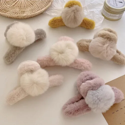 Miniatura 4 de Lindas pinzas de pelo para cabello rizado, elegante y esponjoso, pelo sintético, clip grande para cabello fino y largo, antideslizante, para mujeres