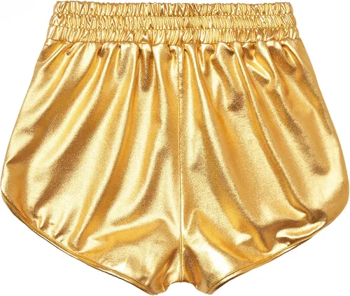 Miniatura 2 de Perfashion Pantalones cortos metálicos para niñas, pantalones y gafas de sol brillantes para fiestas