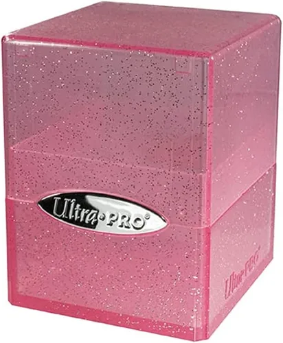 Miniatura 8 de Ultra PRO Satin Tower - Caja de 100+ cubierta negra con purpurina - Mecanismo de bloqueo a presión - Guarda de forma segura tarjetas de Pokémon