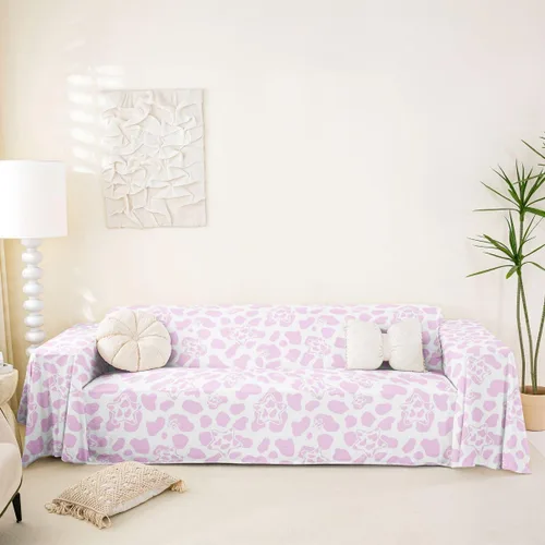 Miniatura 20 de Erosebridal Funda protectora para sofá, diseño de vaca lechera, diseño de vaca verde manzana, funda acolchada para sofá de animales occidentales