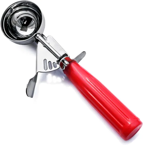 Miniatura 7 de Cuisinox Cuchara para helado, cuchara para servir y preparar, acero inoxidable de acción de primavera, color azul #16 (2 onzas)