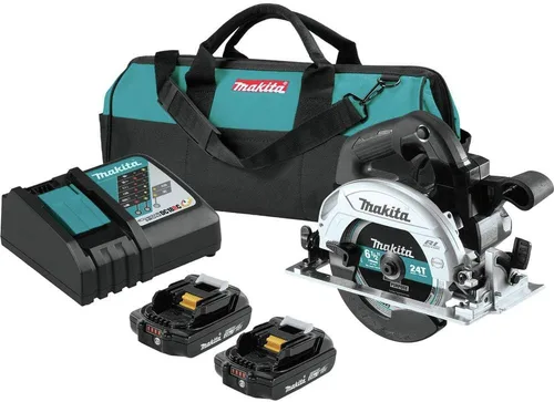 Makita XSH04RB 18V LXT Kit de sierra circular sin escobillas sin escobillas de iones de litio subcompacto de 6-1/2" (2.0Ah)