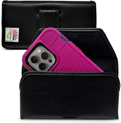 Miniatura 16 de Turtleback Clip para cinturón para iPhone 16 Pro, 16e, 15 Pro 14 Pro 13 Pro - Grande: se adapta con fundas de estilo voluminoso Defender, nailon