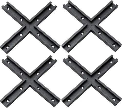 Miniatura 13 de Abrazaderas de sujeción en T de aluminio, 6-3/8 pulgadas de largo x 1-1/4 pulgadas de ancho, carpintería y abrazaderas, chorro de arena fina