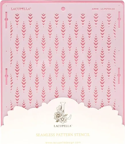 Lacupella Plantilla de decoración de pasteles para pastel alto de crema de mantequilla, glaseado real, ganache, pintura, aerógrafo (ARRO)
