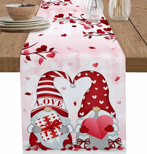 Miniatura 24 de Juego de 1 mantel individual gris de Navidad, manteles individuales de enanos de invierno y cardenales antideslizantes, manteles individuales