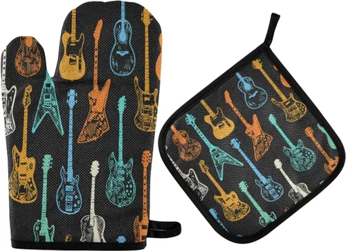 Miniatura 45 de ZZXXB Spring Bird - Guantes de cocina dobles con diseño floral de mariposa, resistentes al calor, antideslizantes, extra largos de 7 x 35 pulgadas