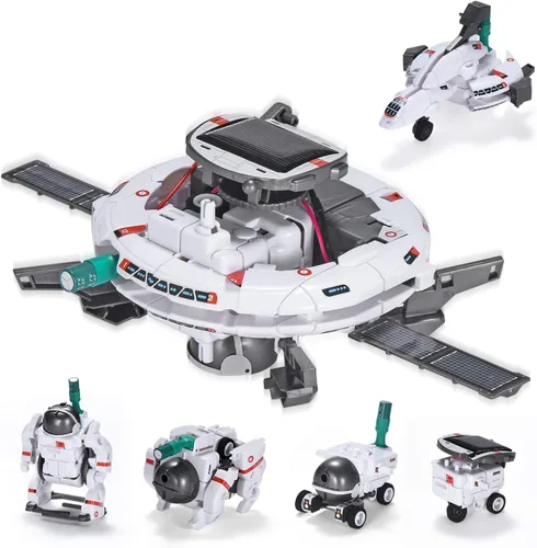 AESGOGO Proyectos STEM para niños de 8 a 12 años, juguetes de robot solar 6 en 1, kits de ciencia de construcción espacial DIY educativos, regalos
