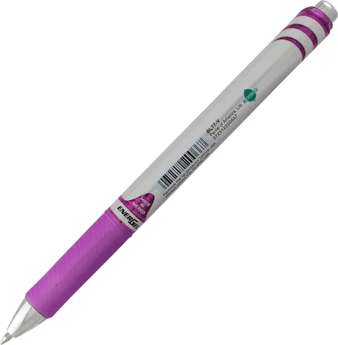Miniatura 3 de Pentel EnerGel XM BL77 - Bolígrafo retráctil de tinta de gel líquido, 0.028 in, 54% reciclado, color morado, caja de 12 unidades Púrpura