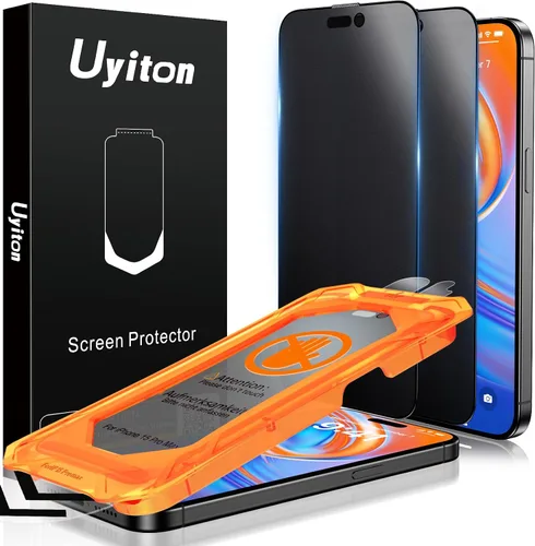 Miniatura 15 de Uyiton Protector de pantalla de privacidad para iPhone 16 Pro Max, [fácil de instalar] [cero burbujas] de cobertura completa inastillable