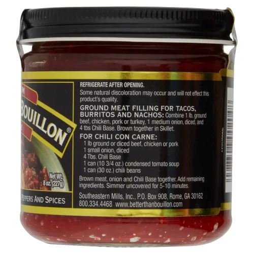 Miniatura 5 de Better Than Bouillon Base de chile, hecha de chiles tostados seleccionados y especias, base mezclable para mayor sabor, tarro de 8 onzas