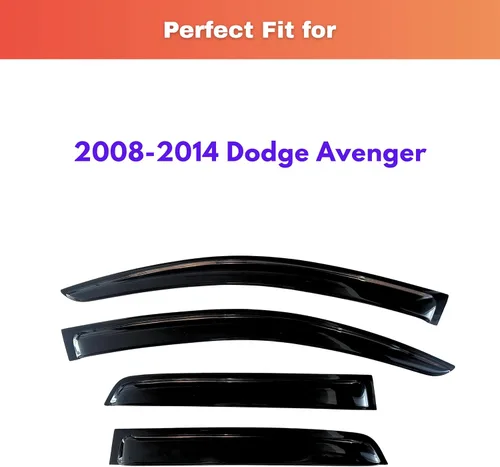 Miniatura 131 de KPY Visor de ventana compatible con Kia Soul 2009-2013, Protector contra lluvia de 4 unidades, deflectores de ventilación de ventana lateral