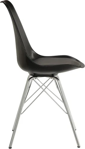 Miniatura 9 de Coaster Home Furnishings - Juniper - Sillas de comedor sin brazos con tapicería de cuero sintético suave y patas cromadas - Cocina y comedor