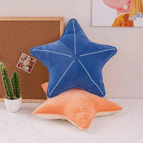 Miniatura 4 de Cojín de felpa con diseño de estrella de mar para automóvil, mesita de noche, sofá, muebles para el hogar, dormitorio, oficina