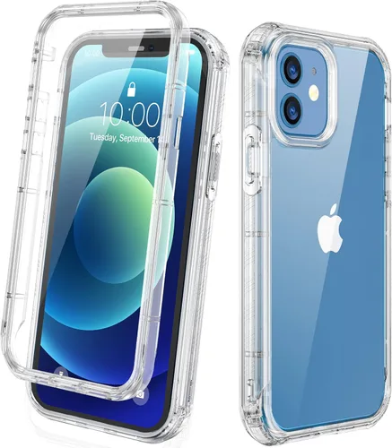 Miniatura 72 de Diaclara - Funda compatible con iPhone 11, carcasa resistente de cuerpo completo con protector de pantalla integrado sensible al tacto y Transparente