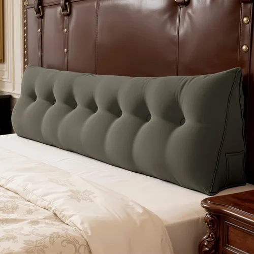 Miniatura 38 de WOWMAX Cabecero de Cama Multifuncional con Almohada Tapizada Doble, Cabecero para Dormitorio Individual XL, Portátil para Dormitorio Universitario