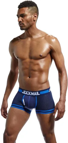Miniatura 8 de JOCKMAIL Ropa interior de malla para hombre, pantalones cortos de entrepierna transpirable, ropa interior para hombre