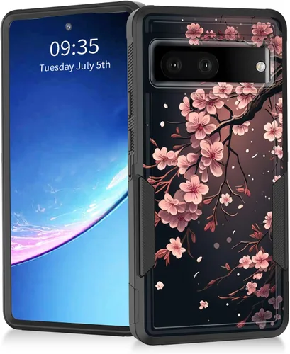 Miniatura 26 de Funda para Pixel 7a, resistente de doble capa híbrida de policarbonato duro de goma suave a prueba de golpes para Google Pixel 7A 6.1 pulgadas