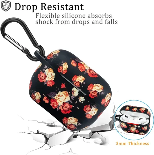 Miniatura 6 de Funda de Airpod Pro de silicona suave - Funda de estuche de carga de LitoDream para AirPods Pro de Apple, lindo protector de estuche para mujeres