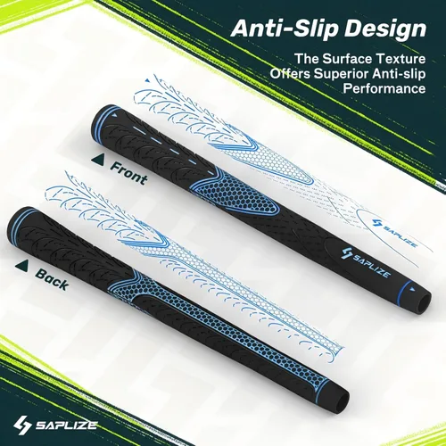 Miniatura 3 de SAPLIZE Golf Grips Set of 13, Bundle with Tapes or Full Regripping Kit, Jumbo / Mid / Standard / Undersize, Women / Men Anti-slip Rubber Golf Club
