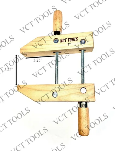 Miniatura 3 de VCT Abrazadera de tornillo de mano de madera de 7 pulgadas para carpintería, paquete de 6