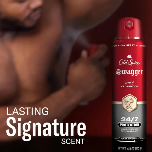 Miniatura 4 de Desodorante antiperspirante en aerosol seco Old Spice para hombres, 24/7 protección contra el sudor y el olor, 24/7 defensa contra el sudor