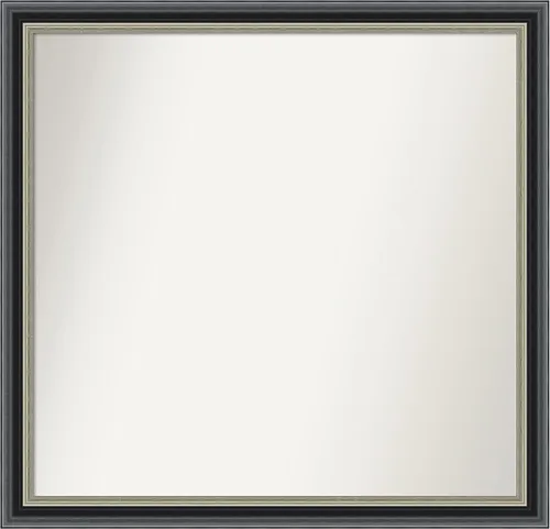 Miniatura 192 de Amanti Art Espejo de baño negro para sobre el fregadero, 23 x 23 pulgadas, espejo cuadrado negro Ashton, marco de madera tradicional mediano, se