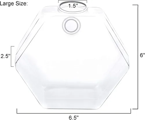 Miniatura 6 de Kingbuy Juego de Macetas Hexagonales de Pared - Paquete de 3 Jarrones de Terrario de Propagación de Vidrio con Soportes Colgantes para Plantas