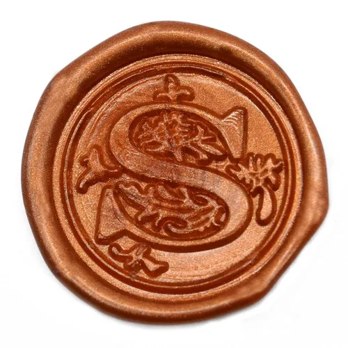 Miniatura 2 de Sellos medievales de cera de sellado del alfabeto con inicial, mango de madera con cabeza de latón, para tarjeta de Acción de Gracias, sobre