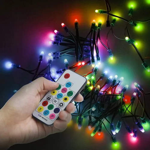 Miniatura 5 de ALITOVE WS2812B WS2811 Controlador LED direccionable RF remoto inalámbrico Mini controlador 5 ~ 24 V CC para WS2812 WS2811 Dream Color Rainbow RGB